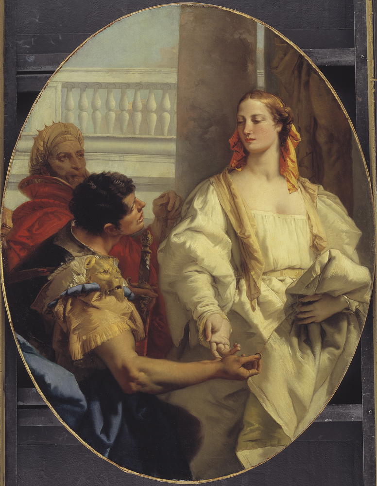 Giovanni Battista Tiepolo Latinus Offering his Daughter Lavinia to Aeneas in Matrimony KMS4201 Statens Museum for Kunst