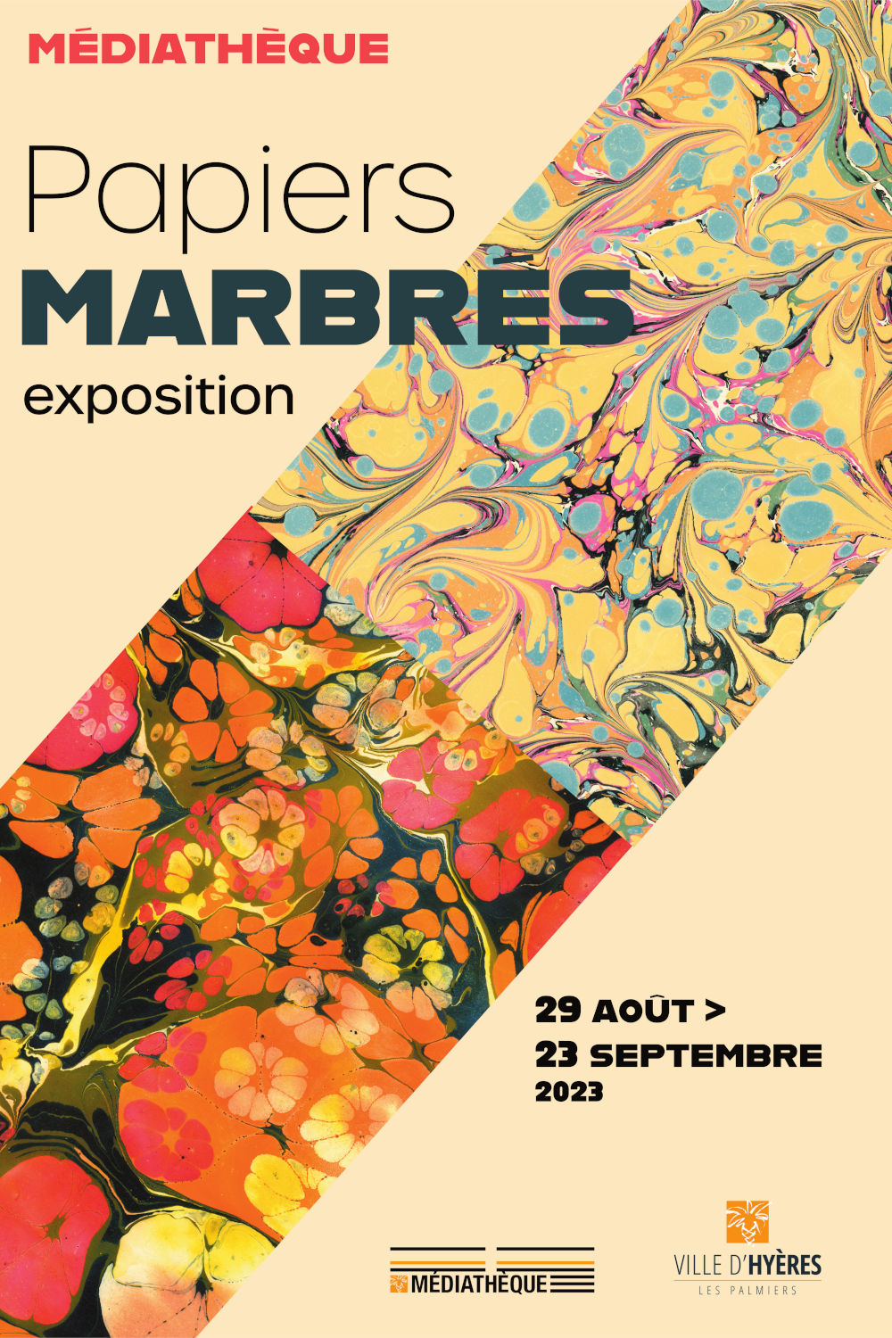 200X300 bache expo papiers marbres