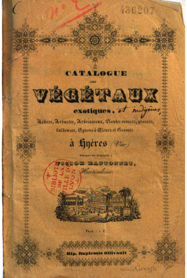 Catalogue Rantonnet 1836 2