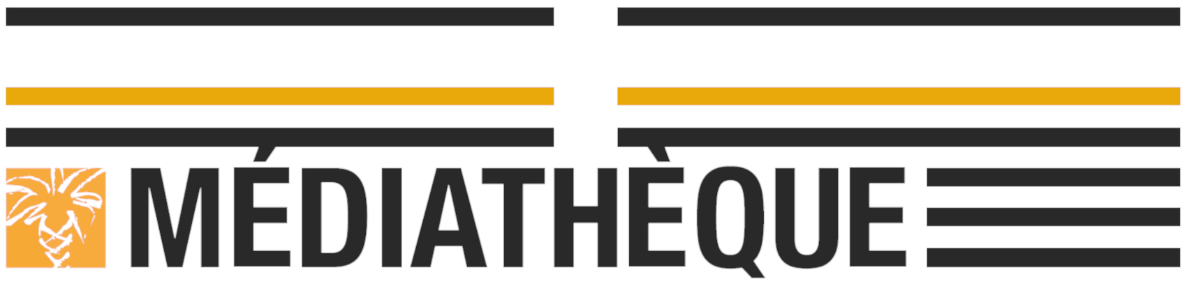 LOGO Médiathèque rayures transparent